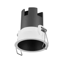 OSRAM LED-upotettava spotti TWIST, valkoinen/musta, 840, Ø 7 cm metalli