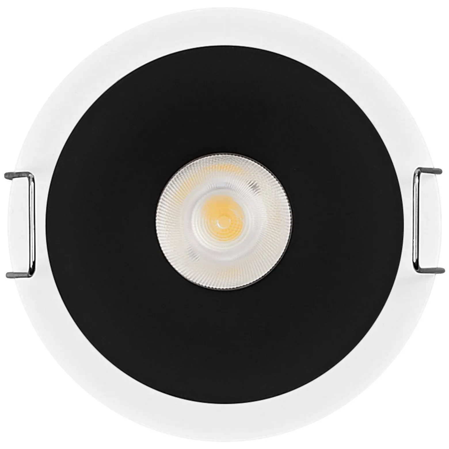 OSRAM LED-upotettava spotti TWIST, valkoinen/musta, 840, Ø 7 cm metalli