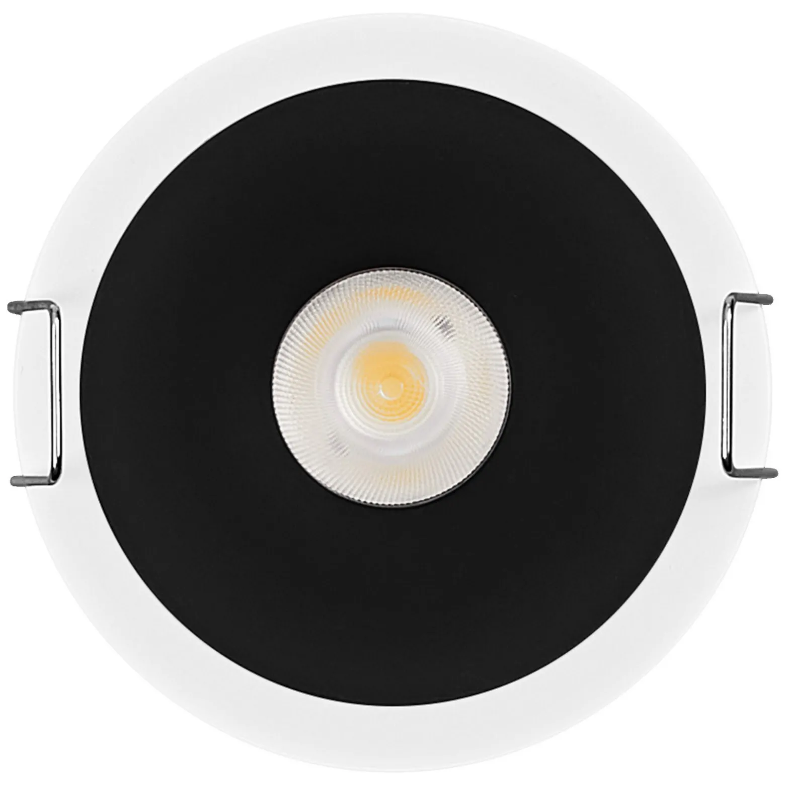 OSRAM LED-upotettava spotti TWIST, valkoinen/musta, 840, Ø 7 cm metalli