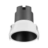 OSRAM LED-upotettava spotti TWIST, valkoinen/musta 840 Ø 9,3 cm metalli