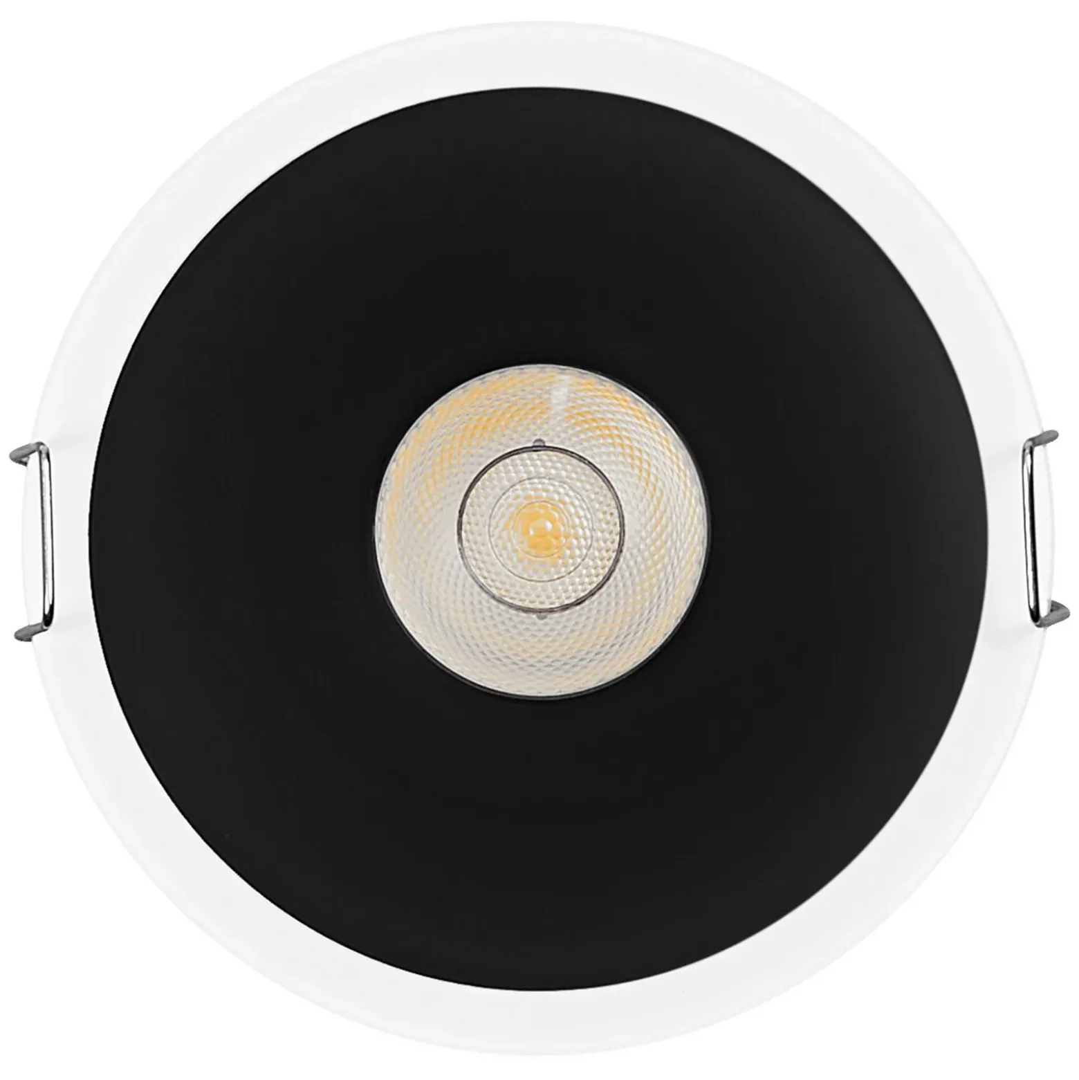 OSRAM LED-upotettava spotti TWIST, valkoinen/musta 840 Ø 9,3 cm metalli