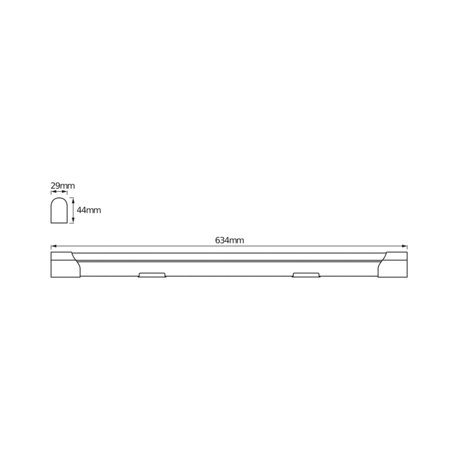 OSRAM LED-valolista VALUE BATTEN, 63 cm, metalli, 4 000 K