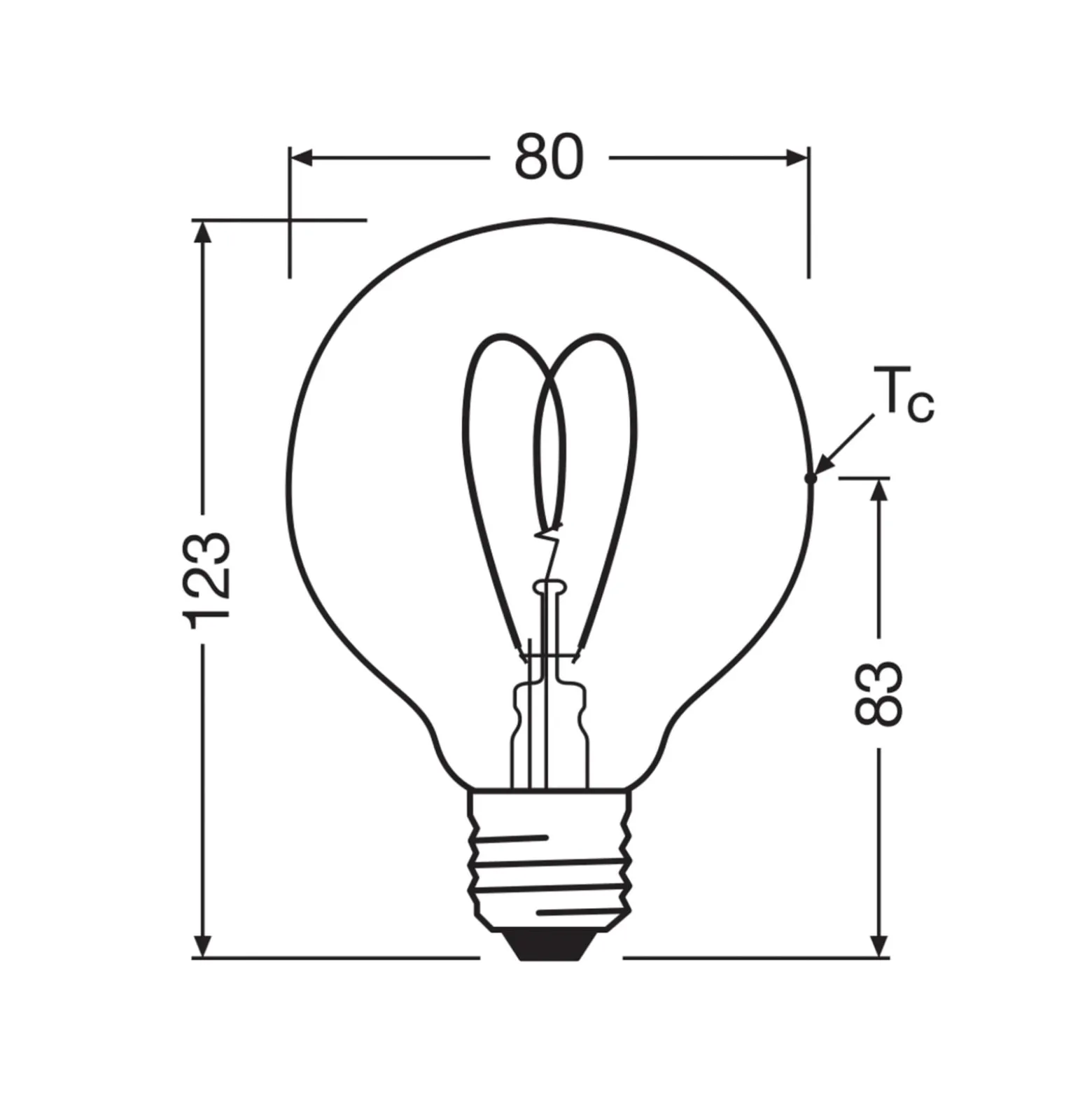 OSRAM LED Vintage G80 E27 4,9W 922 sydän hehkulamppu kultainen himmeä