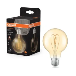 OSRAM LED Vintage G80 E27 4,9W 922 sydän hehkulamppu kultainen himmeä