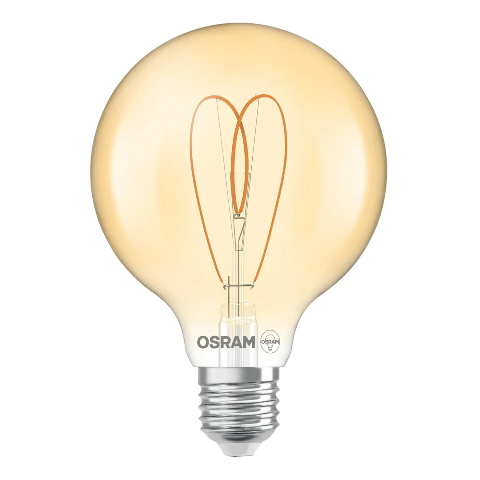 OSRAM LED Vintage G95 E27 8W 922 sydän hehkulamppu kultainen himmeä