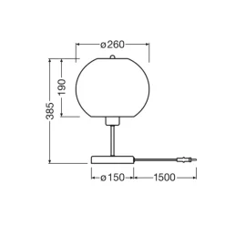 OSRAM pöytävalaisin BALL, ruskea, korkeus 39 cm, aaltopahvi, E27