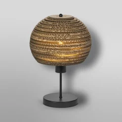 OSRAM pöytävalaisin BALL, ruskea, korkeus 39 cm, aaltopahvi, E27
