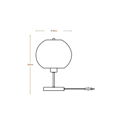 OSRAM pöytävalaisin BALL, ruskea, korkeus 39 cm, aaltopahvi, E27