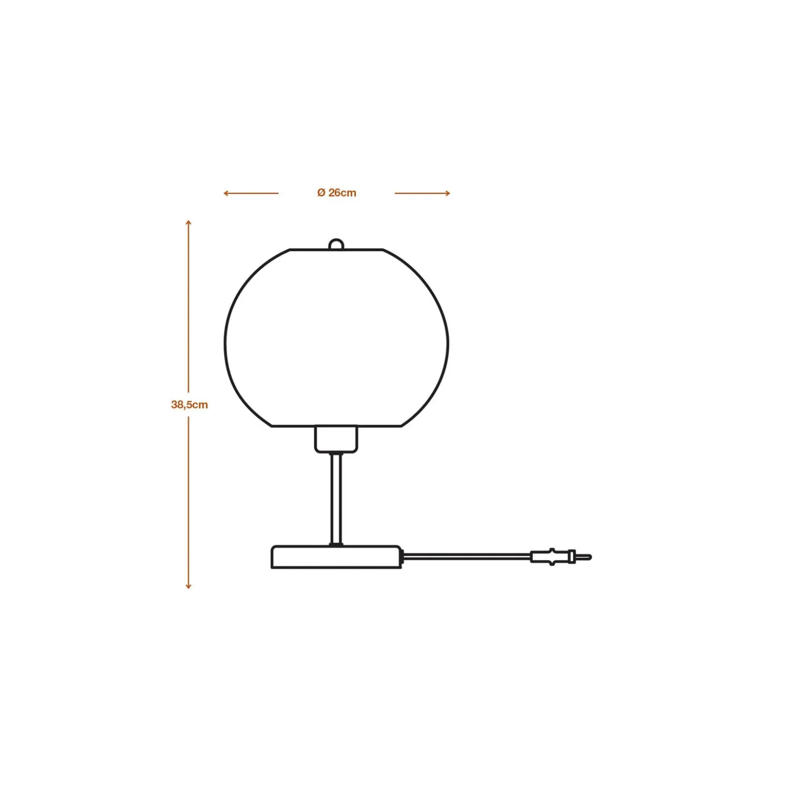 OSRAM pöytävalaisin BALL, ruskea, korkeus 39 cm, aaltopahvi, E27