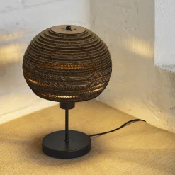 OSRAM pöytävalaisin BALL, ruskea, korkeus 39 cm, aaltopahvi, E27