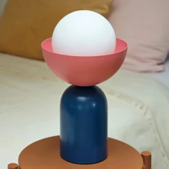 OSRAM pöytävalaisin Decor Bowl, sininen/vaaleanpunainen, teräs, E14