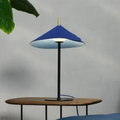 OSRAM pöytävalaisin Decor Flip, sininen, huopa, G9, säädettävä