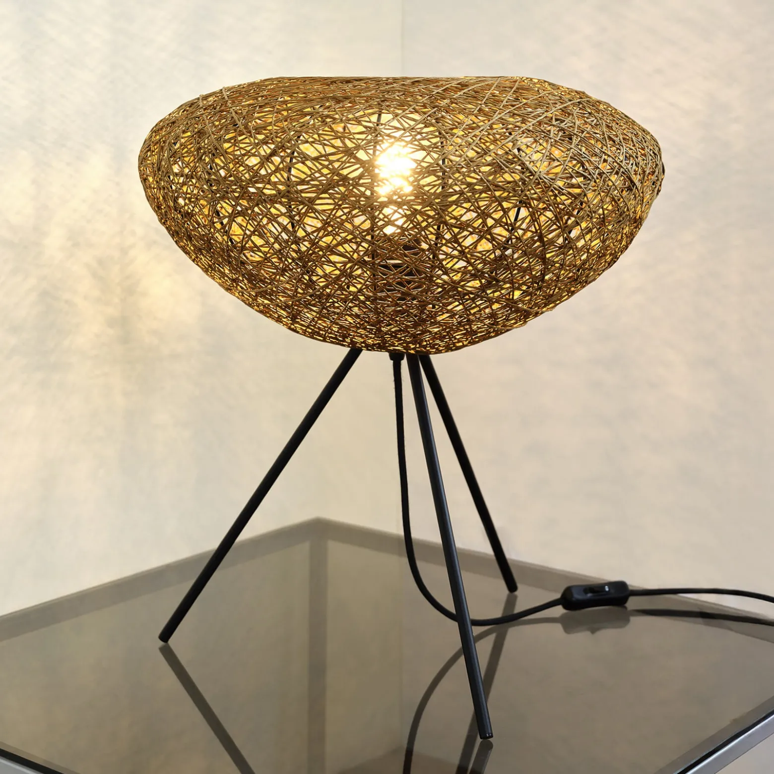 OSRAM pöytävalaisin Decor Paper Drop, kolmijalka, beige, E27