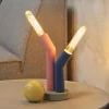 OSRAM pöytävalaisin Decor Straw, 2-lamppuinen, värikäs, teräs, E27
