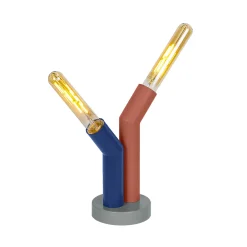 OSRAM pöytävalaisin Decor Straw, 2-lamppuinen, värikäs, teräs, E27