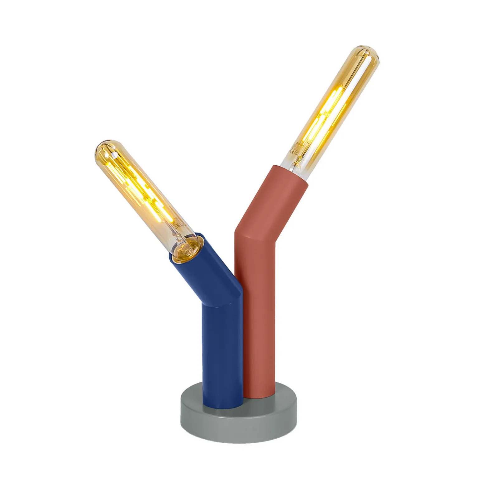OSRAM pöytävalaisin Decor Straw, 2-lamppuinen, värikäs, teräs, E27