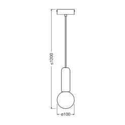 OSRAM riippuvalaisin Decor Concrete Mic, beige, betoni, G9