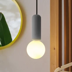 OSRAM riippuvalaisin Decor Concrete Mic, harmaa, betoni, G9