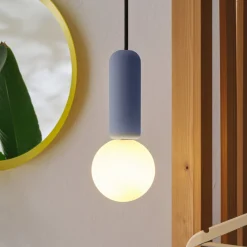 OSRAM riippuvalaisin Decor Concrete Mic, sininen, betoni, G9