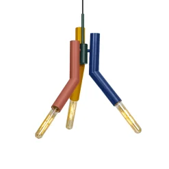 OSRAM riippuvalaisin Decor Straw, 3-lamppuinen, teräs, värikäs, E27
