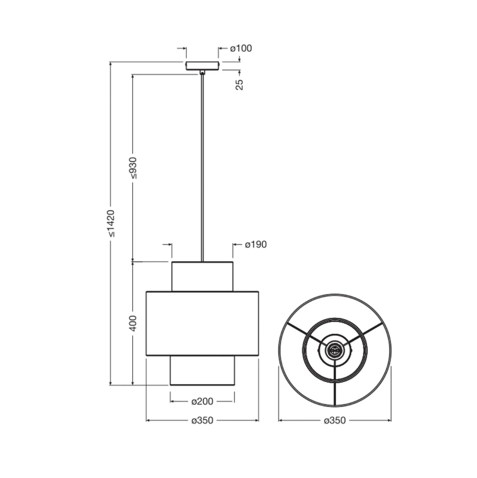 OSRAM riippuvalaisin Decor Wrap Cylinder, beige, rami, pellava