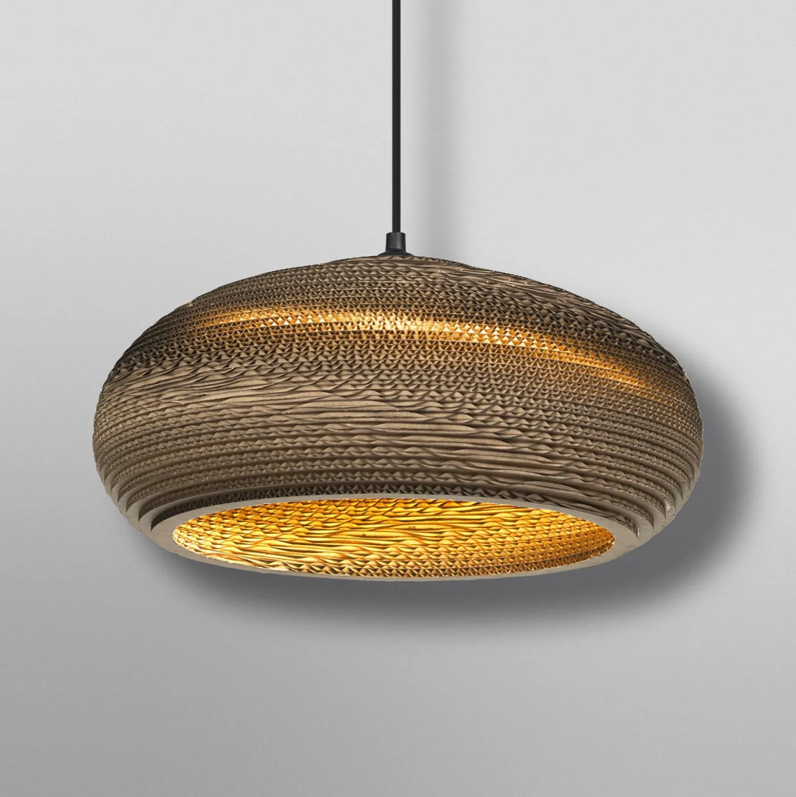 OSRAM riippuvalaisin DROP, ruskea, Ø 40 cm, aaltopahvi, E27