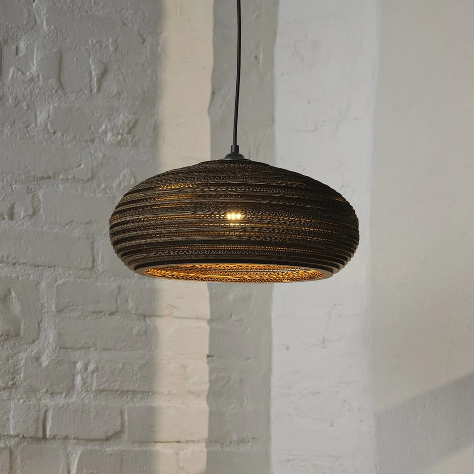 OSRAM riippuvalaisin DROP, ruskea, Ø 40 cm, aaltopahvi, E27