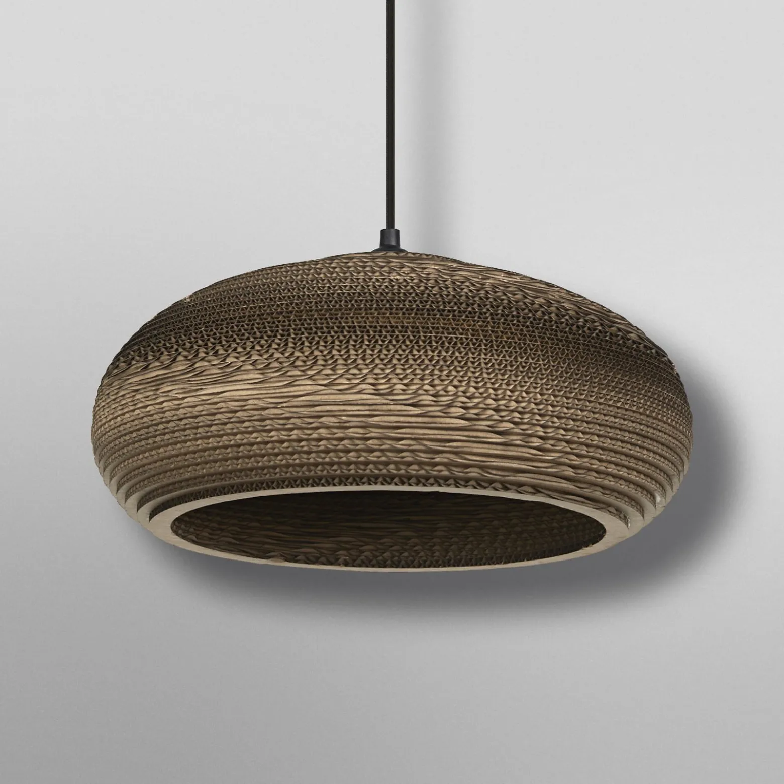OSRAM riippuvalaisin DROP, ruskea, Ø 40 cm, aaltopahvi, E27