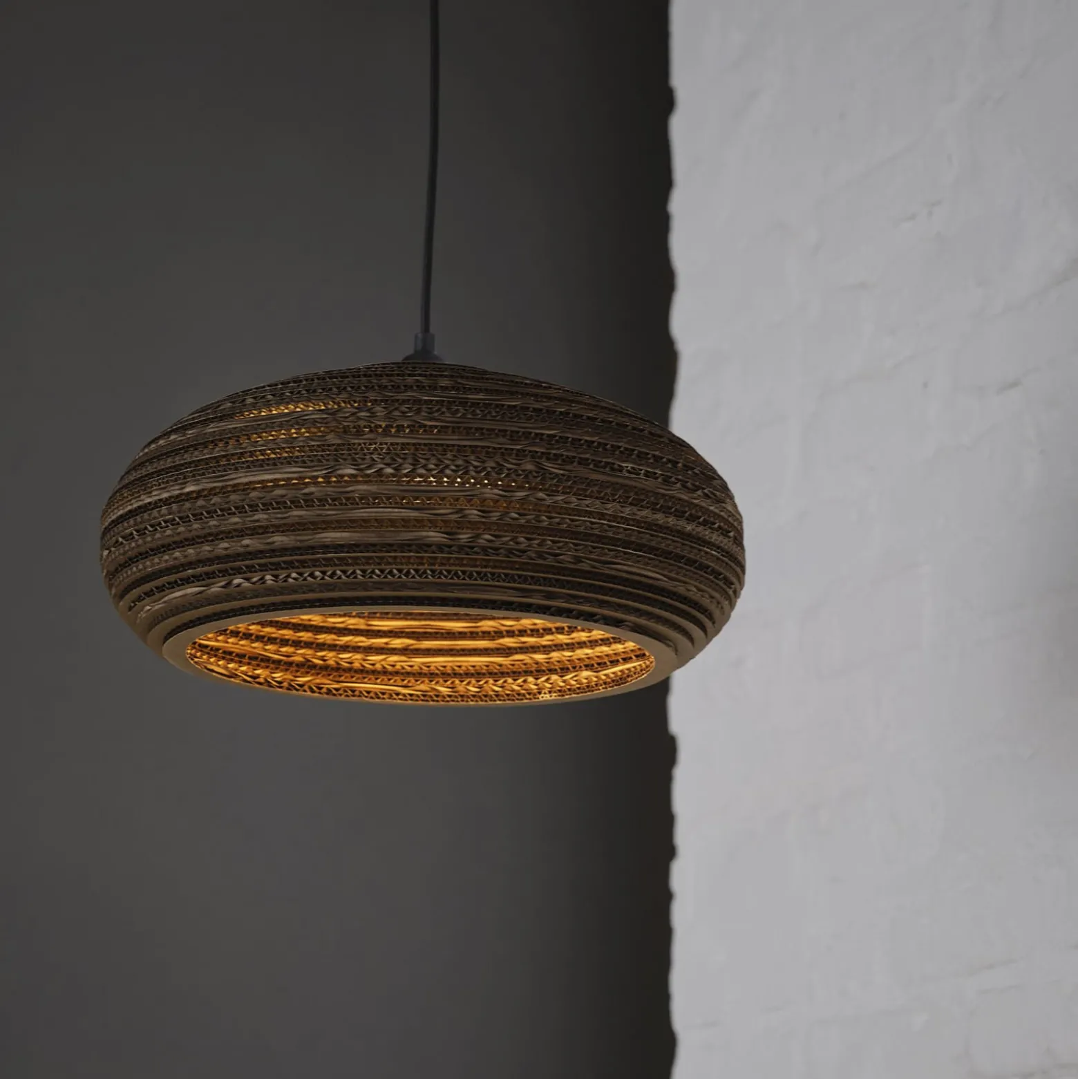 OSRAM riippuvalaisin DROP, ruskea, Ø 40 cm, aaltopahvi, E27