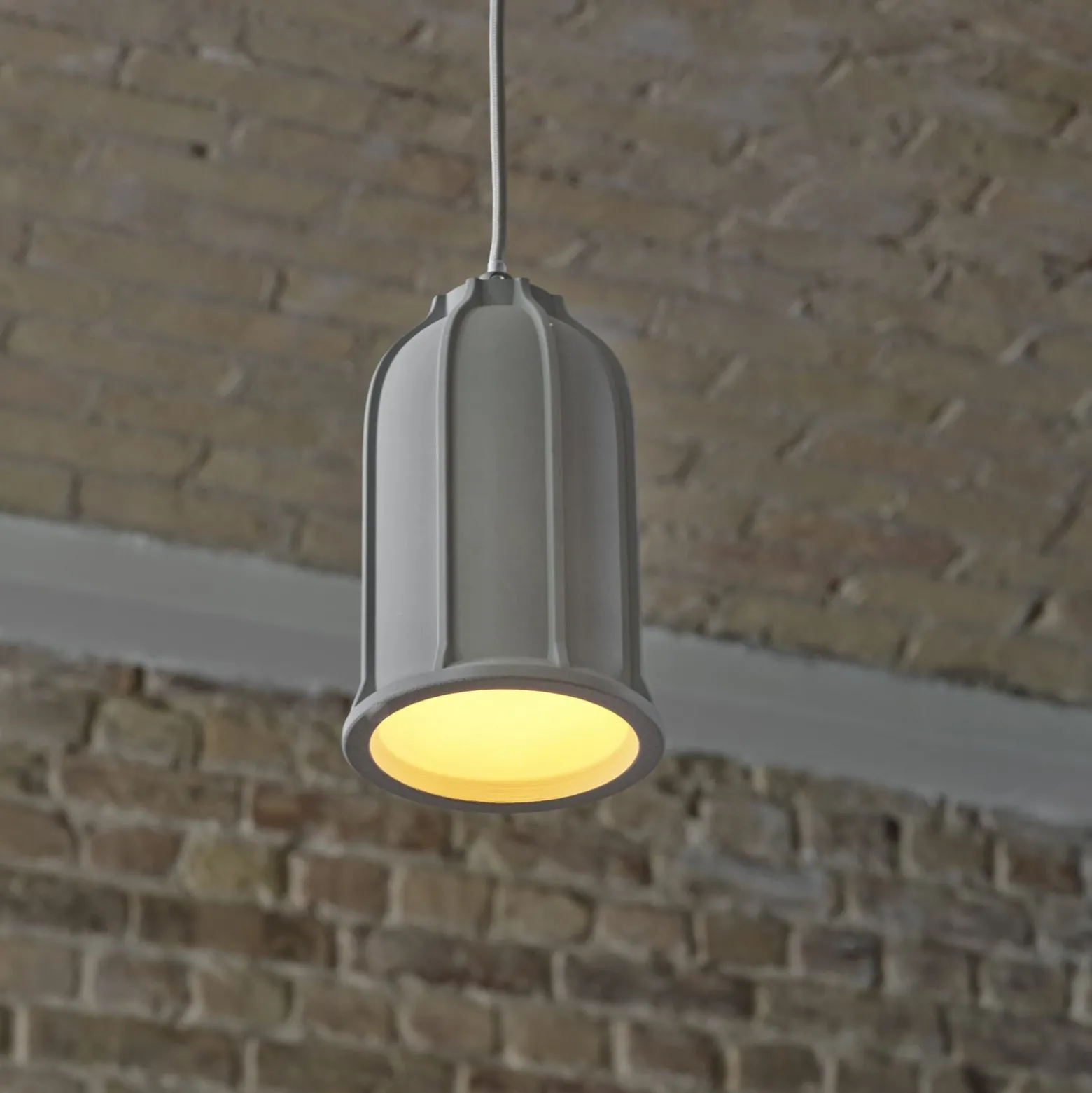 OSRAM riippuvalo CONCRETE SIM, harmaa, Ø 12 cm, betoni, E27