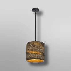OSRAM riippuvalo CYLINDER, 1-lamppuinen, ruskea, Ø 25 cm, aaltopahvi