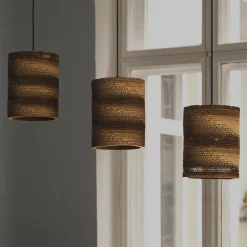 OSRAM riippuvalo CYLINDER, 3-lamppuinen, ruskea, Ø 20 cm, aaltopahvi
