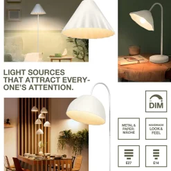 OSRAM riippuvalo Decor Lotus Leaf, 1-lamppuinen, valkoinen, paperi, E27