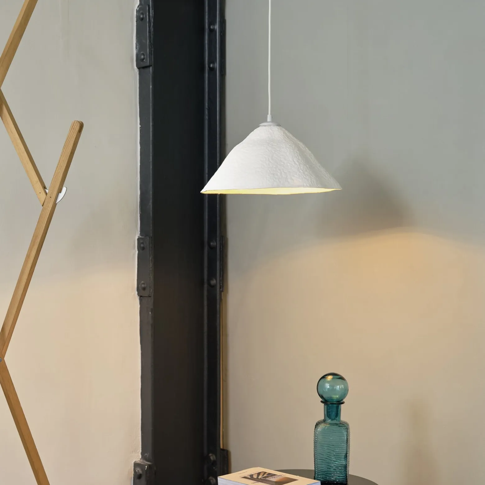 OSRAM riippuvalo Decor Lotus Leaf, 1-lamppuinen, valkoinen, paperi, E27