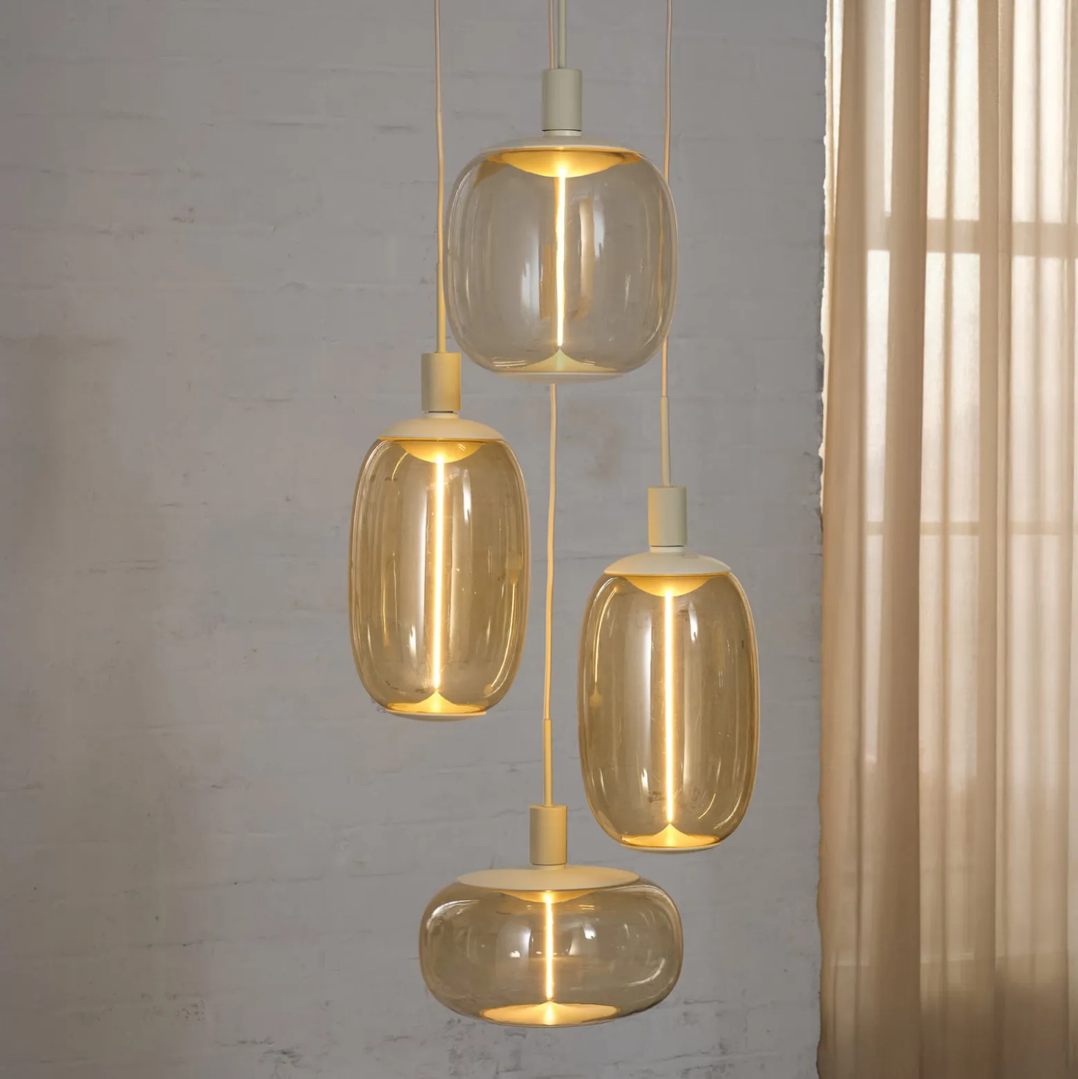 OSRAM riippuvalo Decor Needle Plate beige, teräs, 4-lamppuinen, E27