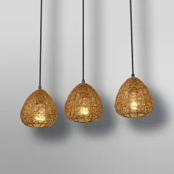 OSRAM riippuvalo Decor Paper Drop, 3-lamppuinen, pitkä, beige, E27