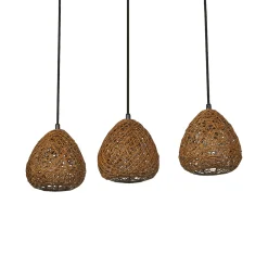 OSRAM riippuvalo Decor Paper Drop, 3-lamppuinen, pitkä, beige, E27
