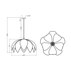 OSRAM riippuvalo Decor Rattan Lotus, Ø 67 cm, beige, E27