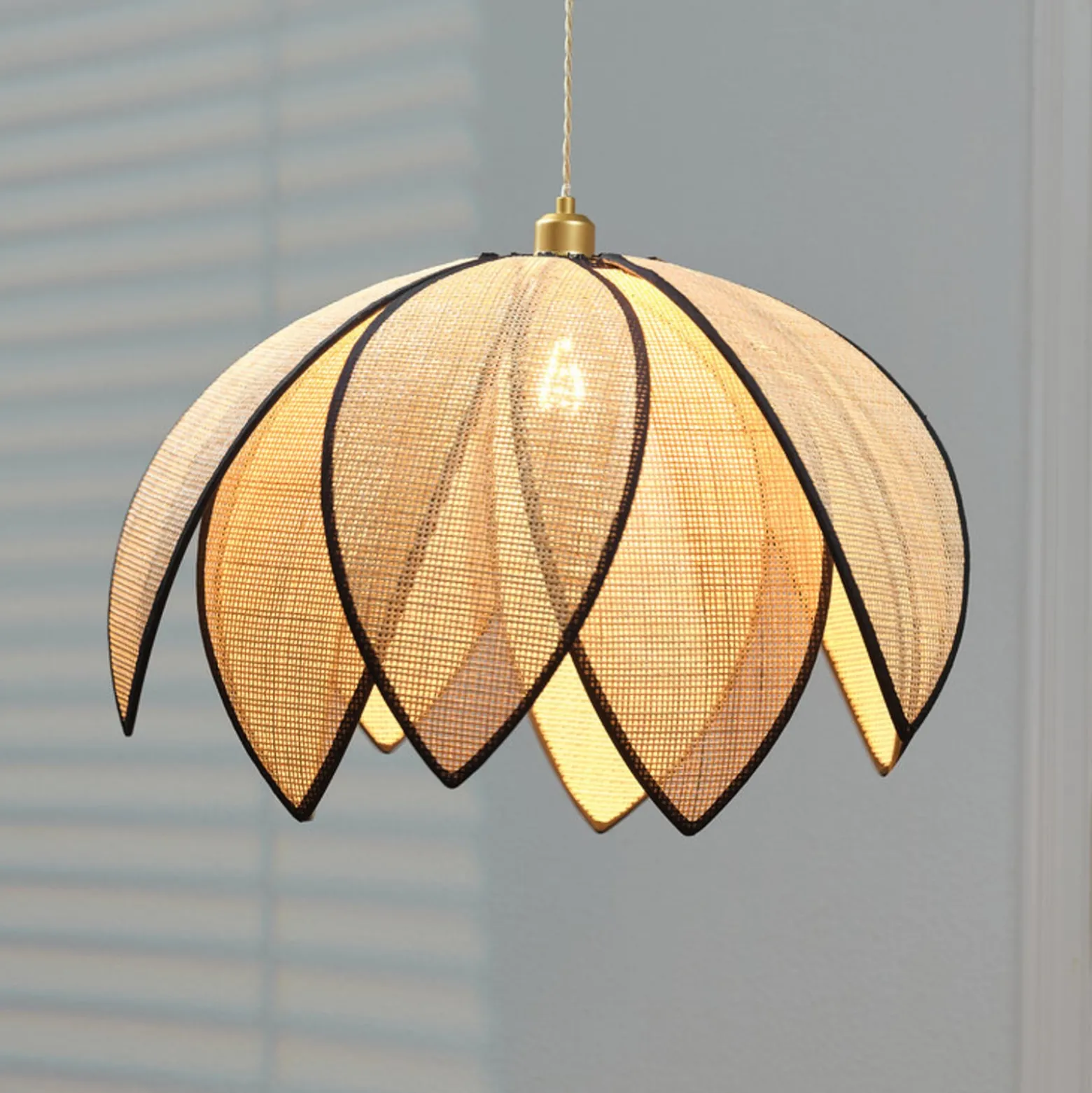 OSRAM riippuvalo Decor Rattan Lotus, Ø 67 cm, beige, E27