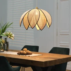 OSRAM riippuvalo Decor Rattan Lotus, Ø 67 cm, beige, E27