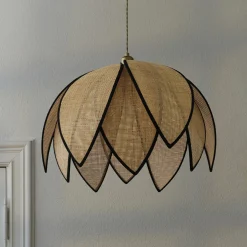 OSRAM riippuvalo Decor Rattan Lotus, Ø 67 cm, beige, E27