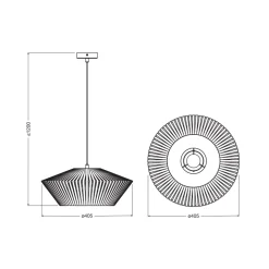 OSRAM riippuvalo Decor Stripes Ø 40,5 cm, harmaa, tekstiili, E27