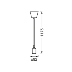 OSRAM riippuvalo VINTAGE 1906 BELL musta muovi Ø 9 cm