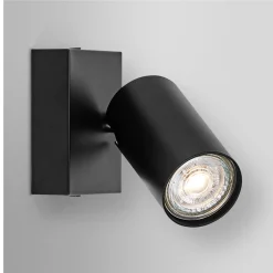 OSRAM seinäkohdevalaisin OCTAGON musta 1-lamppuinen GU10-LED 927 himmennettävä