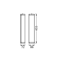 OSRAM seinälamppu BATHROOM musta 46 cm pitkä metalli/lasi IP44