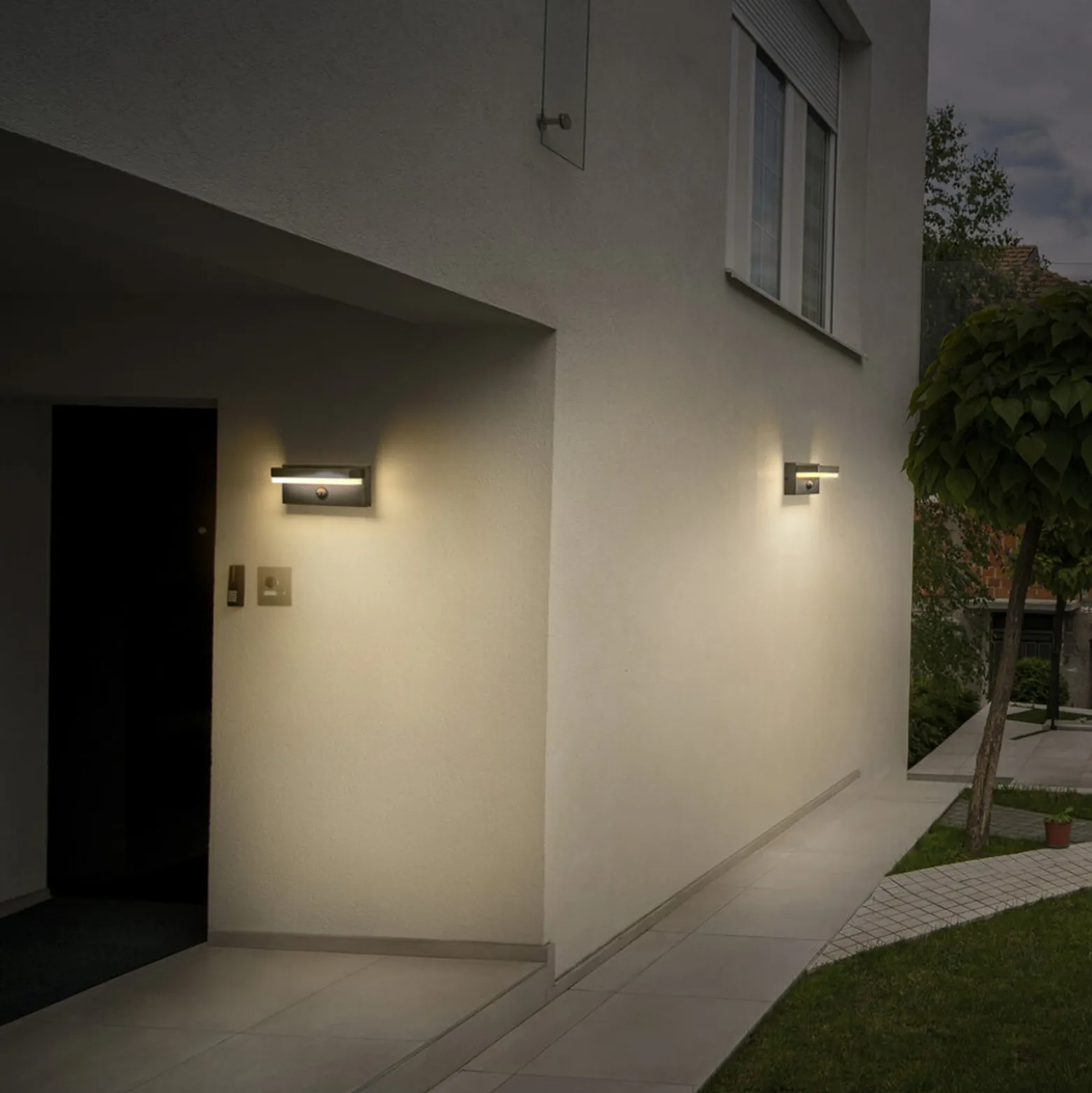 OSRAM seinälamppu ENDURA STYLE ROBUST, anturi, tummanharmaa IP54