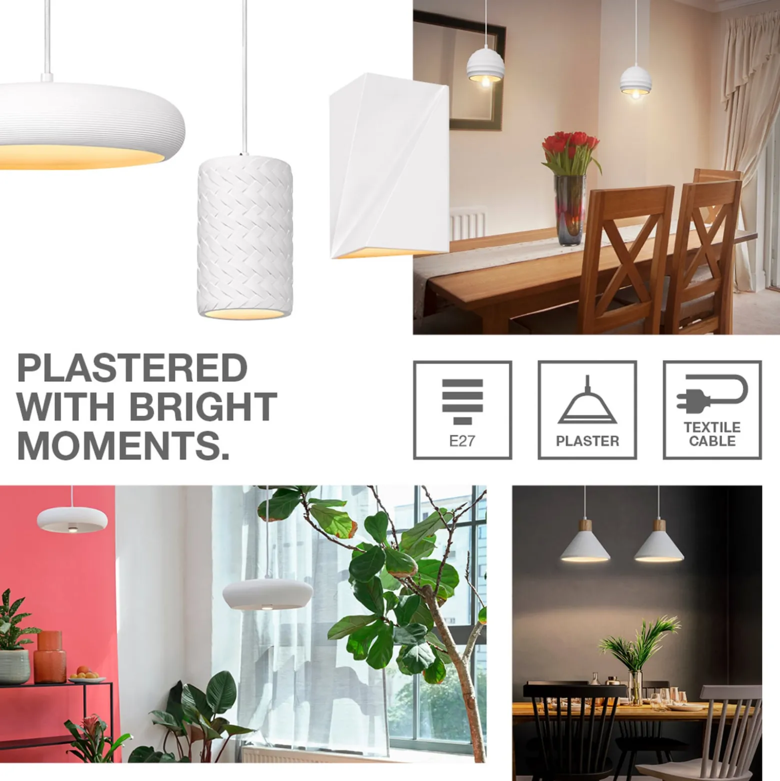 OSRAM seinävalaisin Decor Plaster Routes, valkoinen, kipsi, GU10