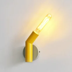 OSRAM seinävalaisin Decor Straw, 1-lamppuinen, harmaa/keltainen, teräs, E27