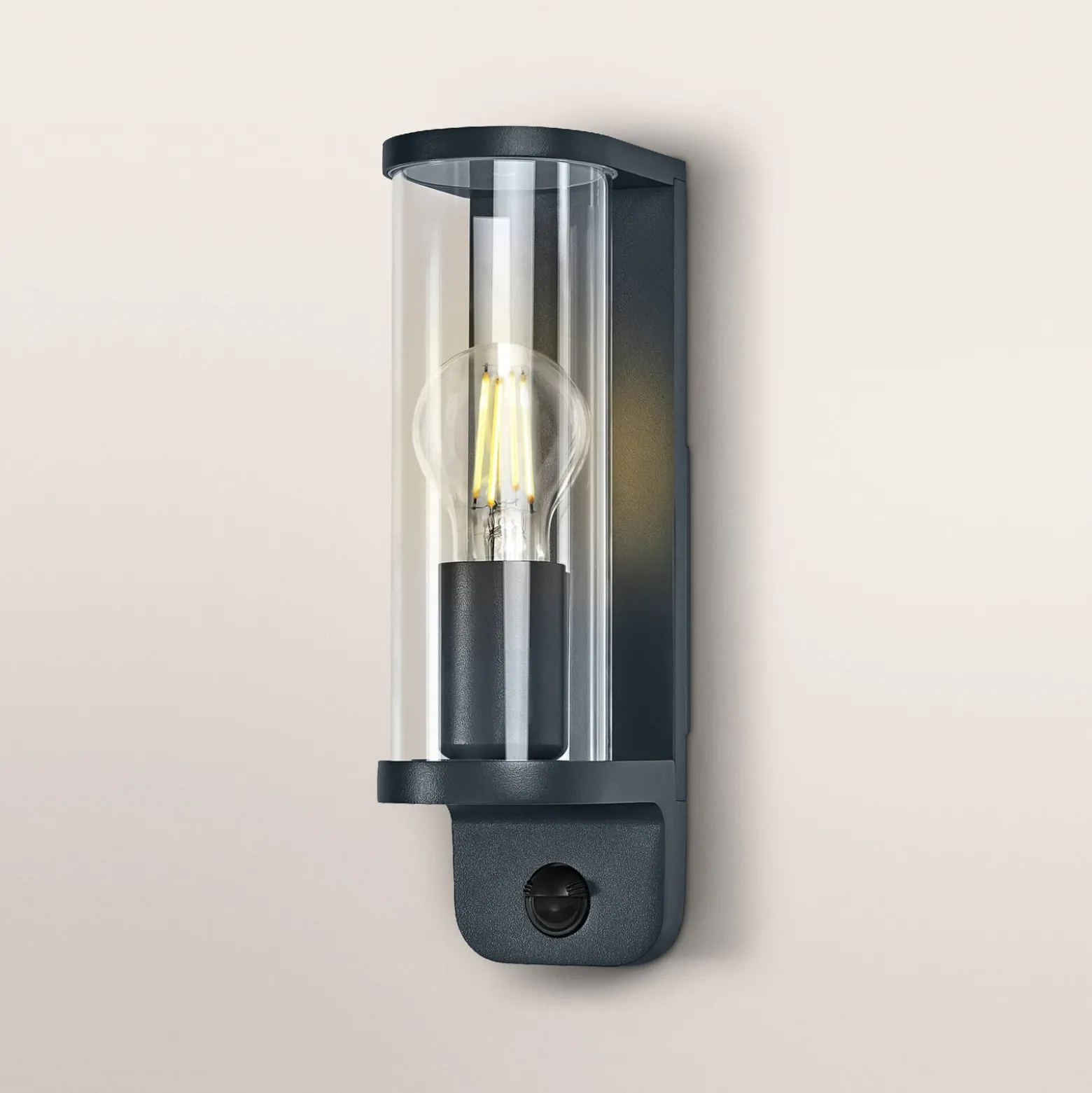 OSRAM seinävalaisin ENDURA CLASSIC TUBULAR, anturi, tummanharmaa