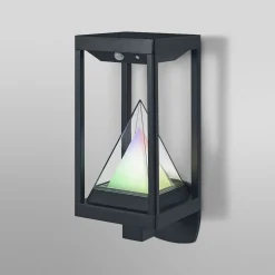 OSRAM SMART+ LED-aurinkokäyttöinen ulkoseinävalaisin ALPS, musta anturi